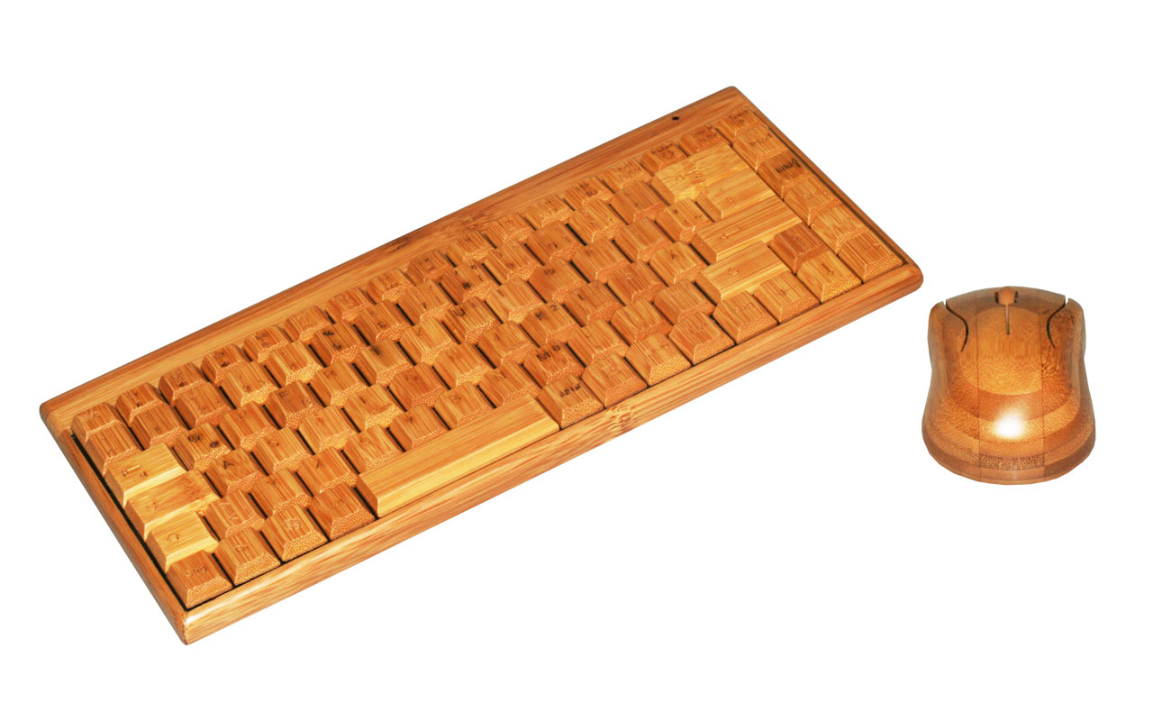 Bambootech plastikfreie Tastatur und Maus aus Bambus