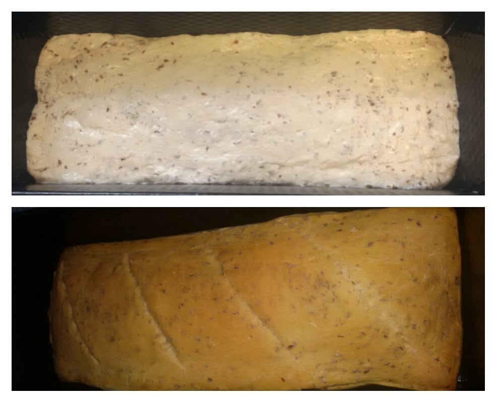 Das Sauerteigbrot kannst du gut in einer Kastenform backen