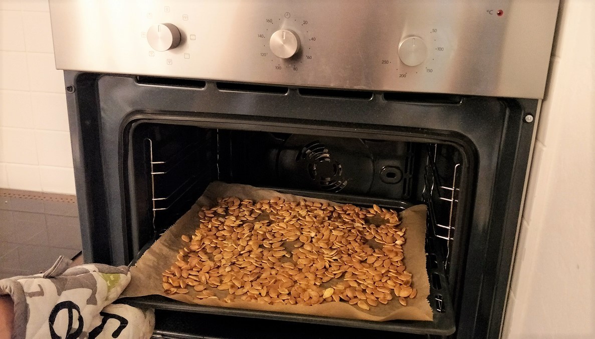Kürbiskerne enthalten sehr viel Eiweiß.