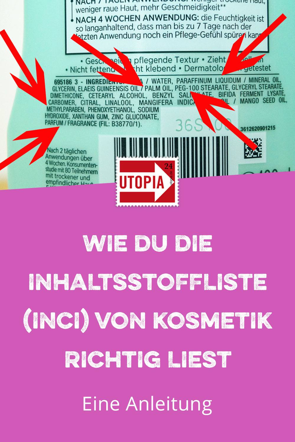 INCI „Ingredients“Liste von Kosmetik richtig lesen eine Anleitung