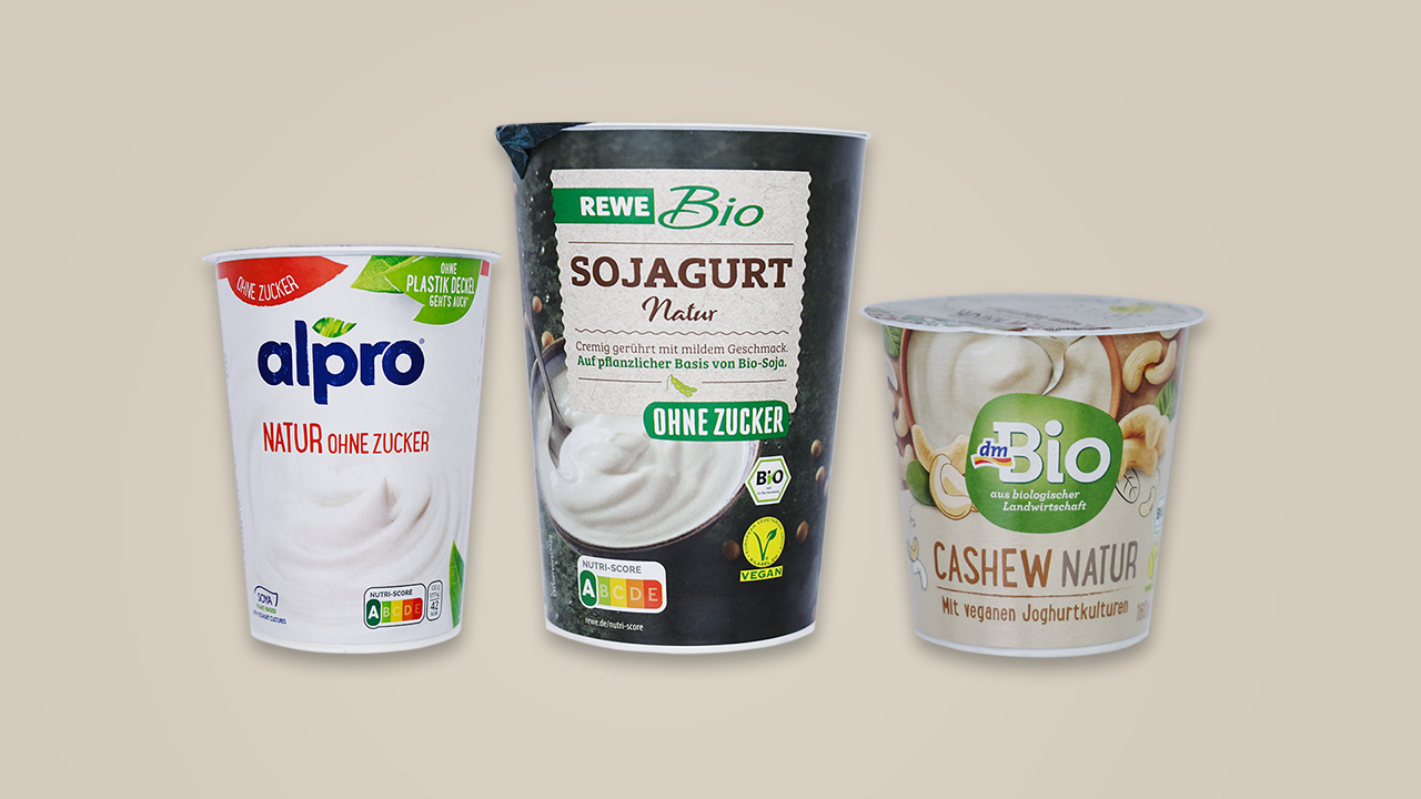 22 vegane Öko-Test Test Joghurts bei im