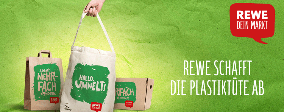 REWE schafft die Plastiktüte ab
