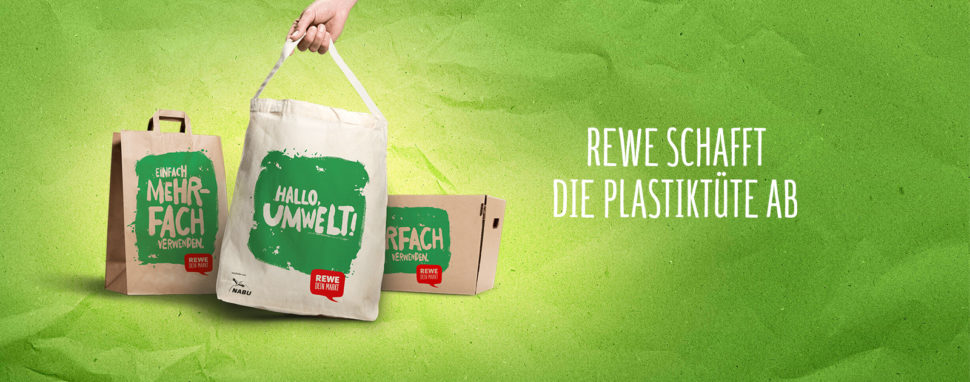 REWE schafft die Plastiktüte ab