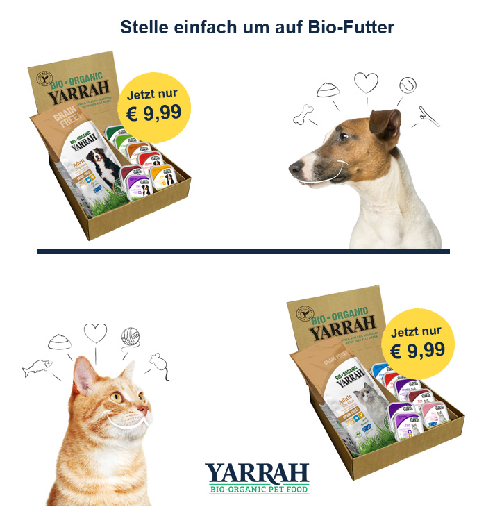 Yarrah Bio-Tierfutter Premium Tierfutter artgerechte Ernährung Hundefutter bio Katzenfutter
