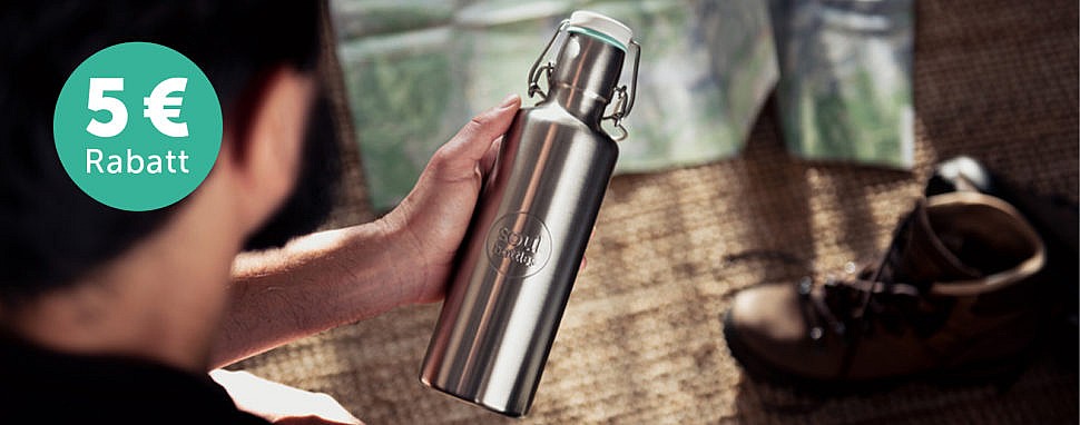 Mit soulbottles plastikfrei trinken! Jetzt soulmate aussuchen & sparen. soulbottles nachhaltige Trinkflasche aus Stahl
