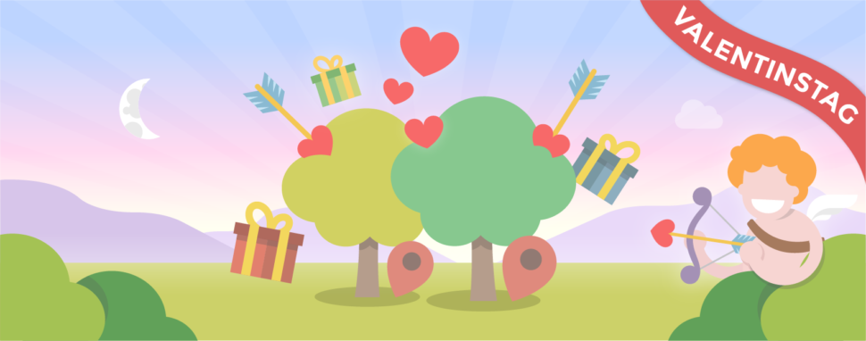 Grüne Alternative zur roten Rose: Baumpaar verschenken zum Valentinstag! Pflanze einen Baum zu Valentinstag