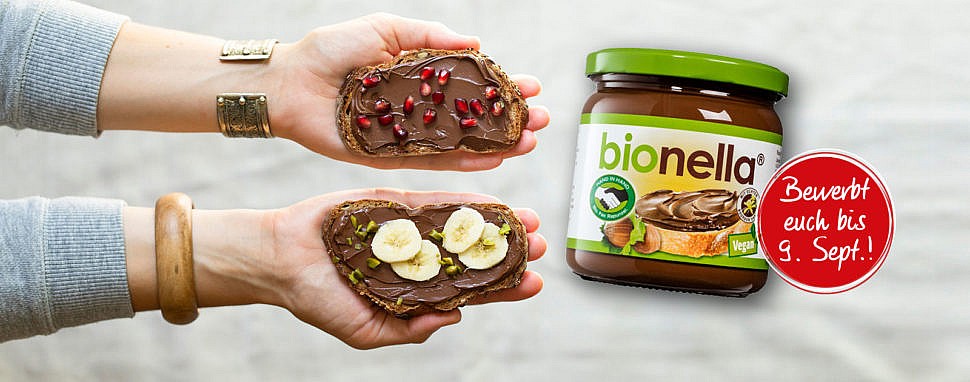 Jetzt testen: bionella – die faire & vegane Bio-Nuss-Nougat-Creme von Rapunzel Bionella von Rapunzel jetzt probieren!