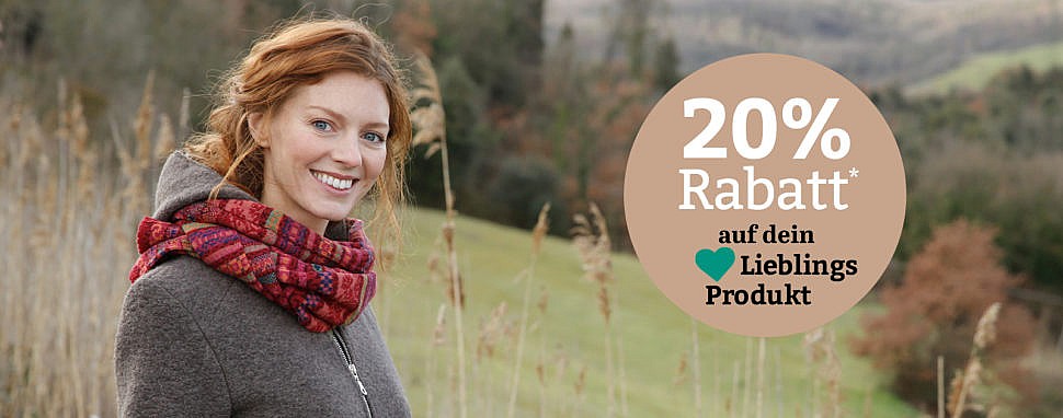 Lieblingsprodukt im Waschbär Onlineshop aussuchen & jetzt 20 % Rabatt erhalten! waschbär onlineshop 20% Rabatt aufs lieblingsprodukt, faire Mode