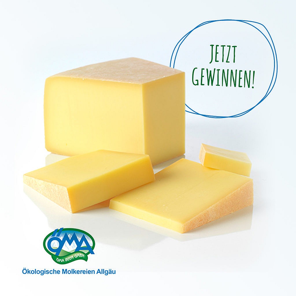 Bio Käse-Pakete gewinnen gewinnspiel ÖMA