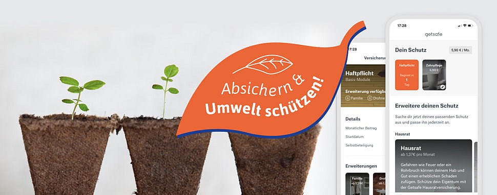 Zukunft sichern mit Getsafe: Ein Baum für jede Haftpflichtversicherung! getsafe haftpflicht schutz versicherung baum pflanzen