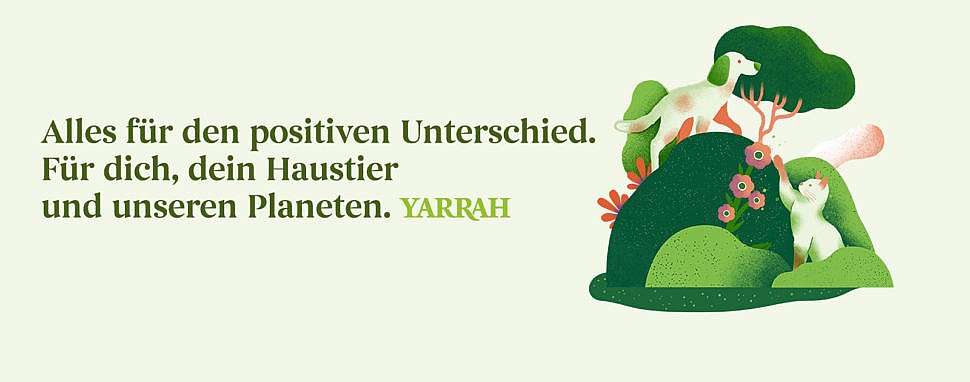 Yarrah Organic Petfood: Erhalte jetzt 15 % Rabatt auf biologisches Tierfutter! biologisches Tierfutter Hunde Katzen 15 % Rabatt sichern Yarrah Organic Petfood