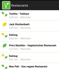 Vebu-App: Restauranttipps in der Nähe