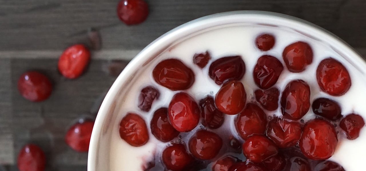 Cranberry und Moosbeere mit Joghurt