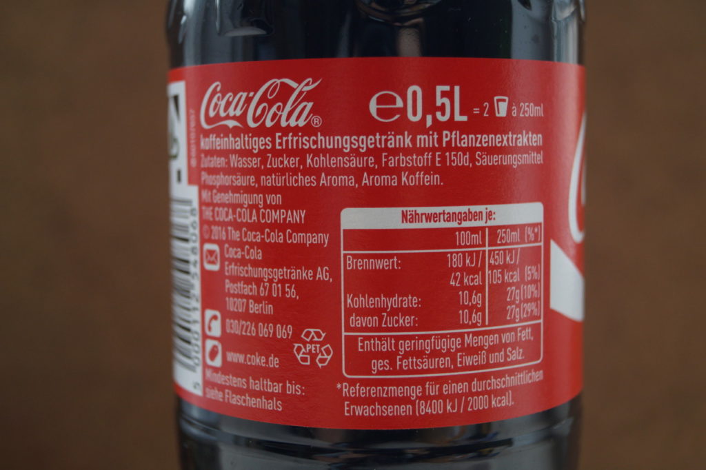 Zusatzstoffe E-Nummern E150D Cola